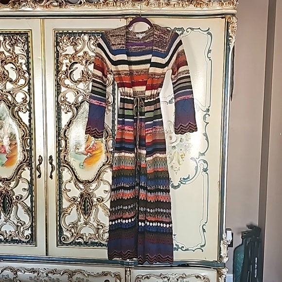 Boston Proper Relais Striped Duster cardigan sweater xxs - Picture 3 of 5